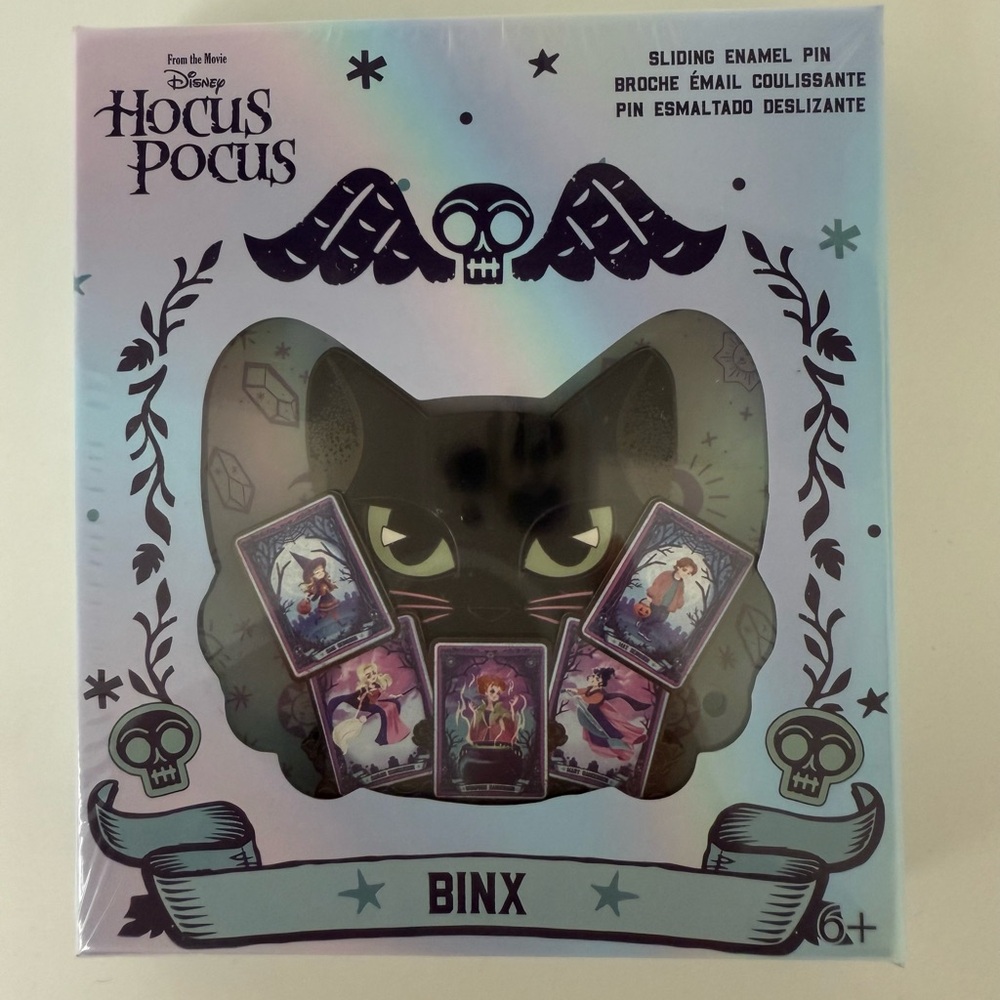 NIB Loungefly Disney Hocus Pocus Tarot Binx Collector Pin